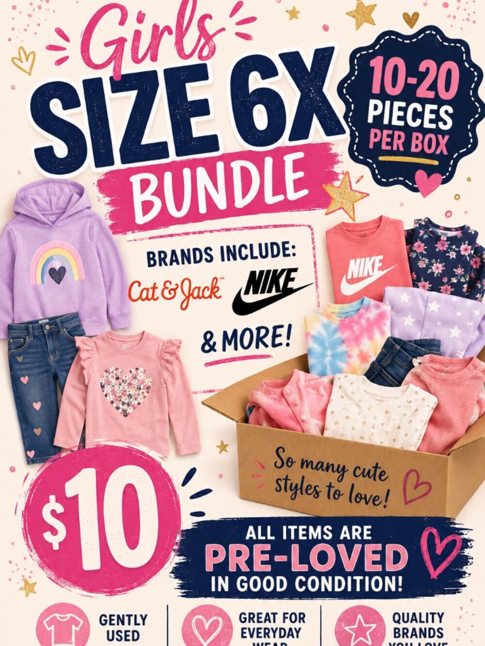 🎀 GIRLS SIZE 6X CLOTHING BUNDLE 🎀